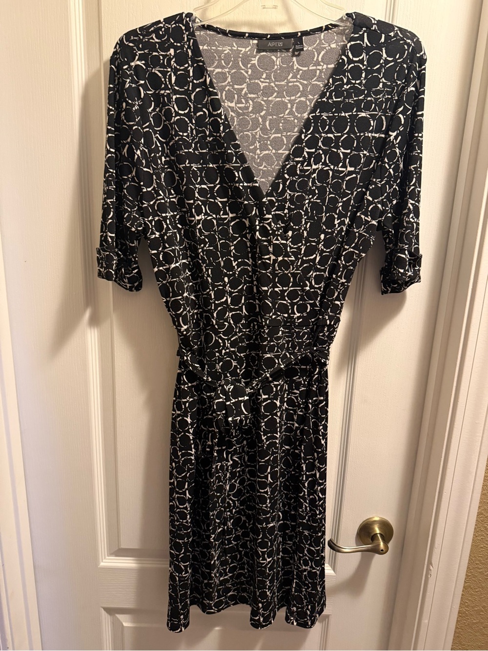 Apt. 9 Black & White Printed Dress